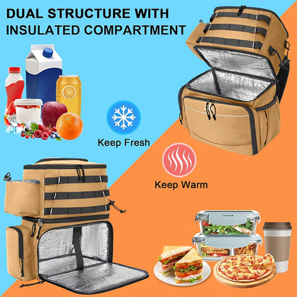 Fishing Tackle Backpack with Rod Holders & Cooler