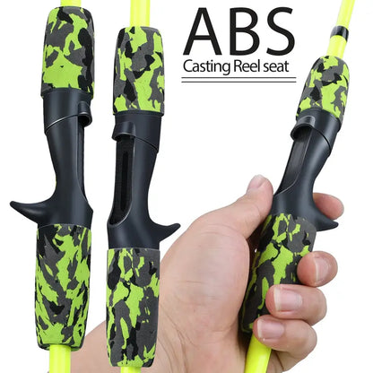 Ultralight 5-Section Travel Fishing Rod with Comfortable EVA Handle - Yellow