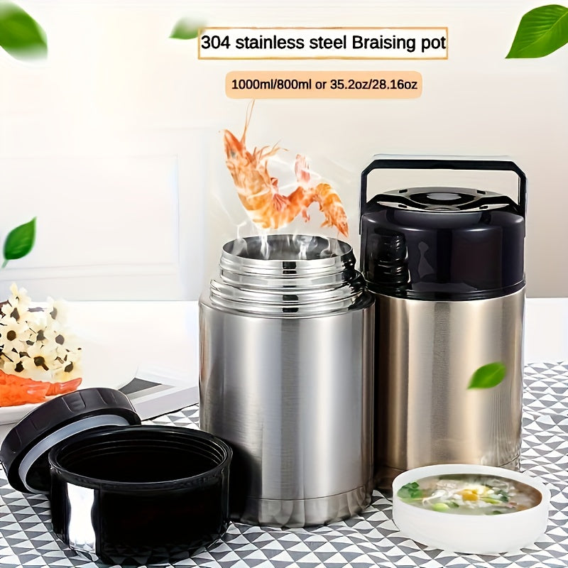 Lunch Box Set Stainless Steel with Thermos Cup