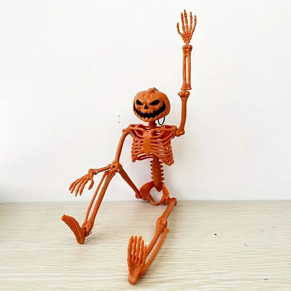 Harvest of the Macabre: Pumpkin Skull Display Stand