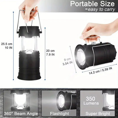 Multi-Functional Solar Handheld Camping Light LED Flashlight