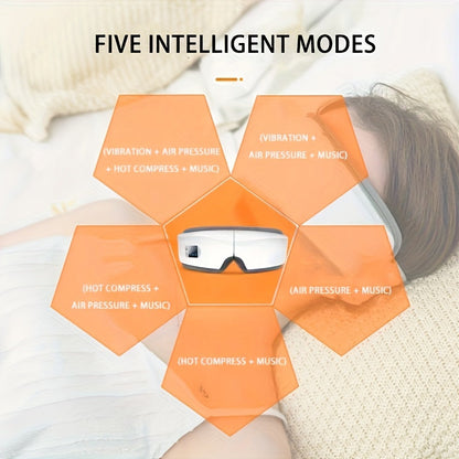 Smart Eye Massager with Heat Therapy and Vibration