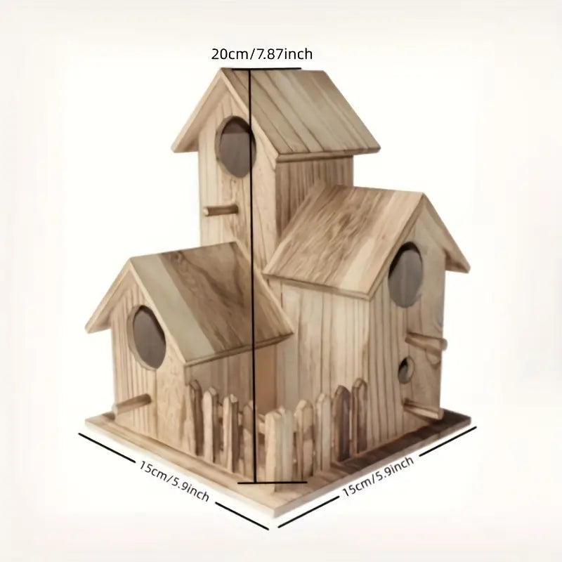 Lovely Bird's Nest - Villa Style Wooden Birdhouse