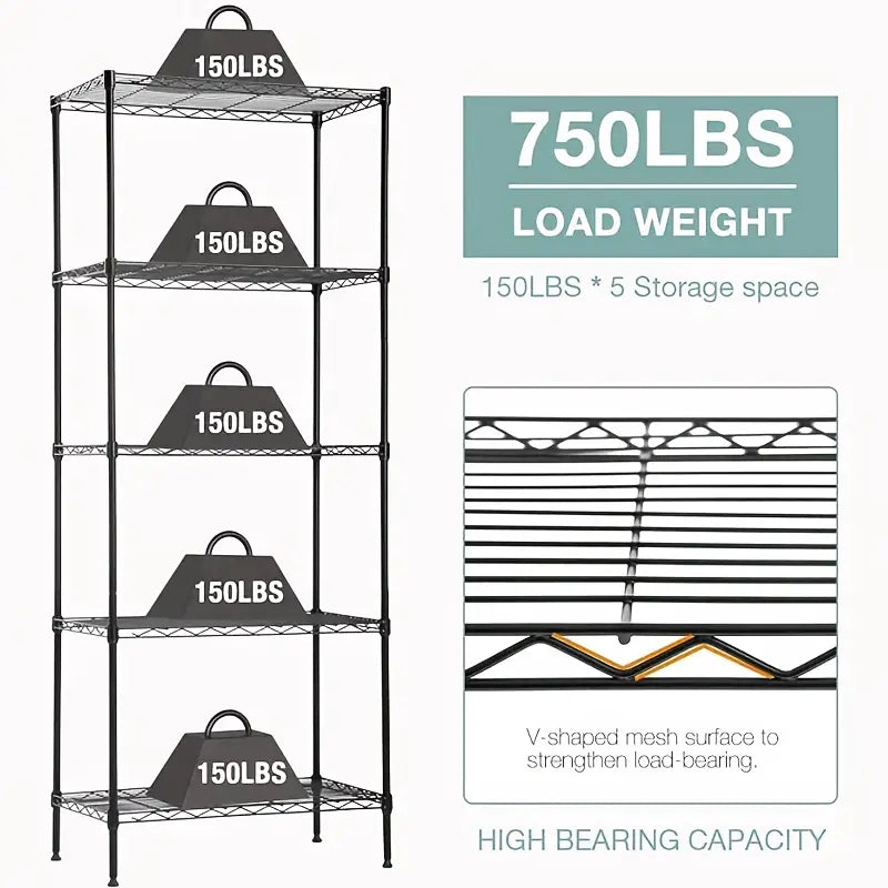 5-Tier Heavy-Duty Storage Rack