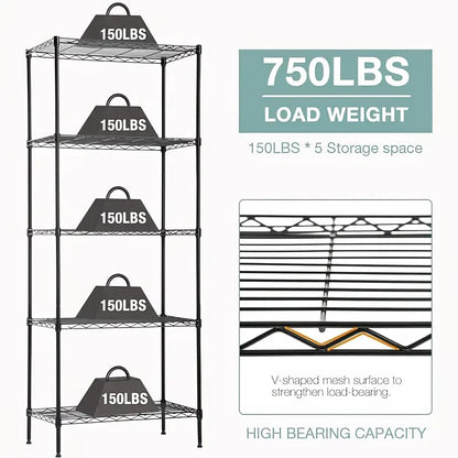 5-Tier Heavy-Duty Storage Rack