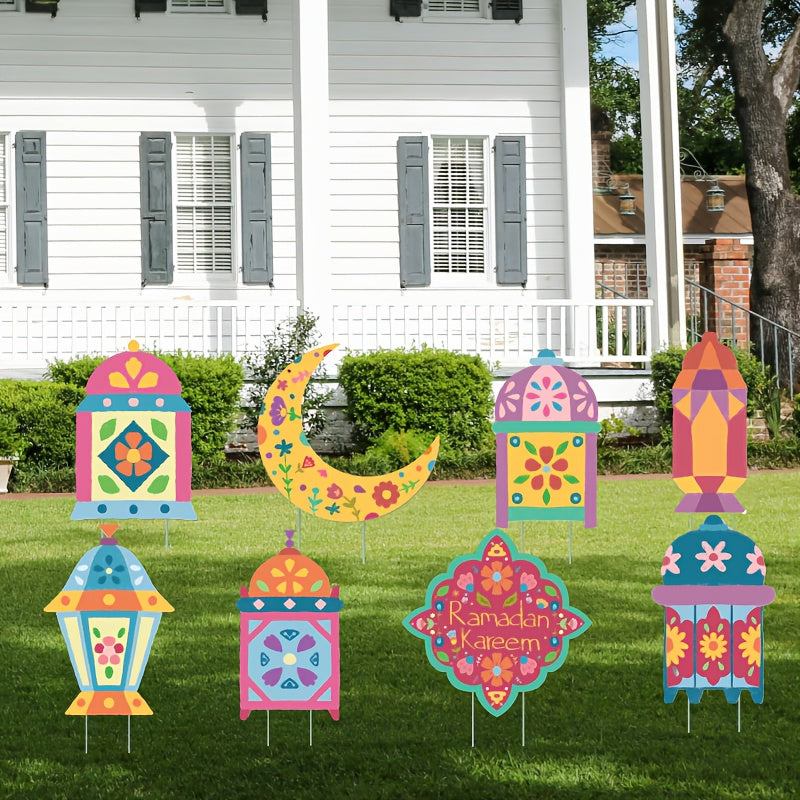 8-Pack Ramadan Garden Stakes Outdoor Lawn Signs