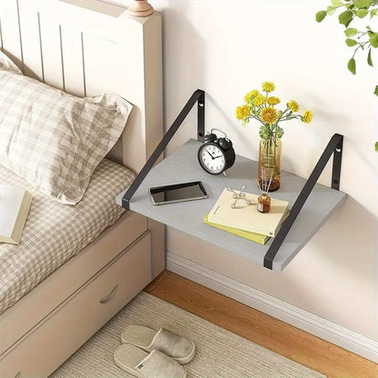 Rustic Wooden Wall Mounted Floating Shelf Set (2pcs)