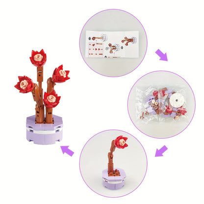 6-Pack Easter Plant Building Blocks Toys for Kids