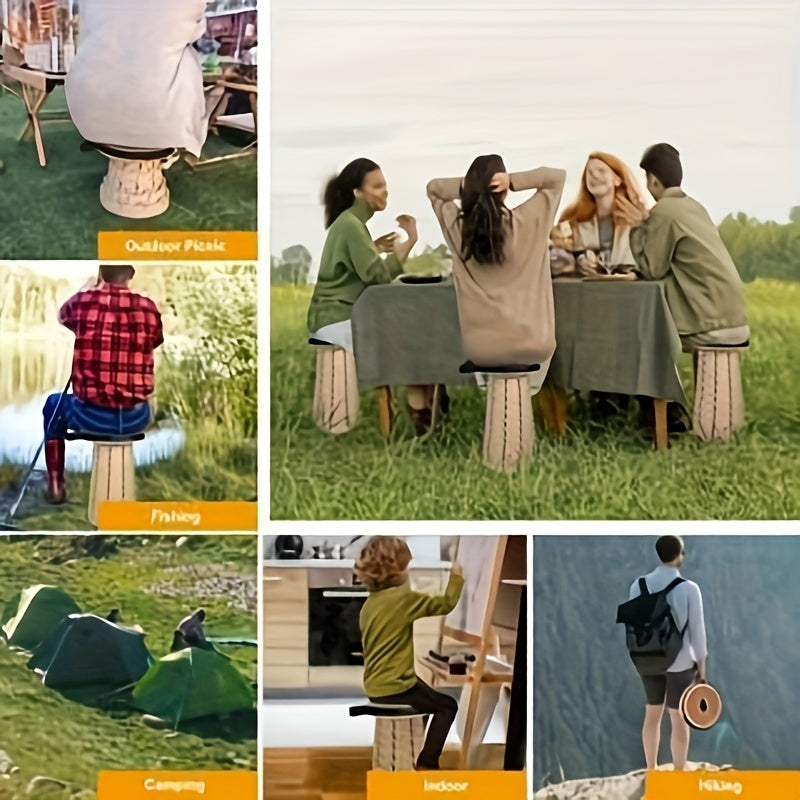 Ultra-Comfort Folding Stool with PU Cushion