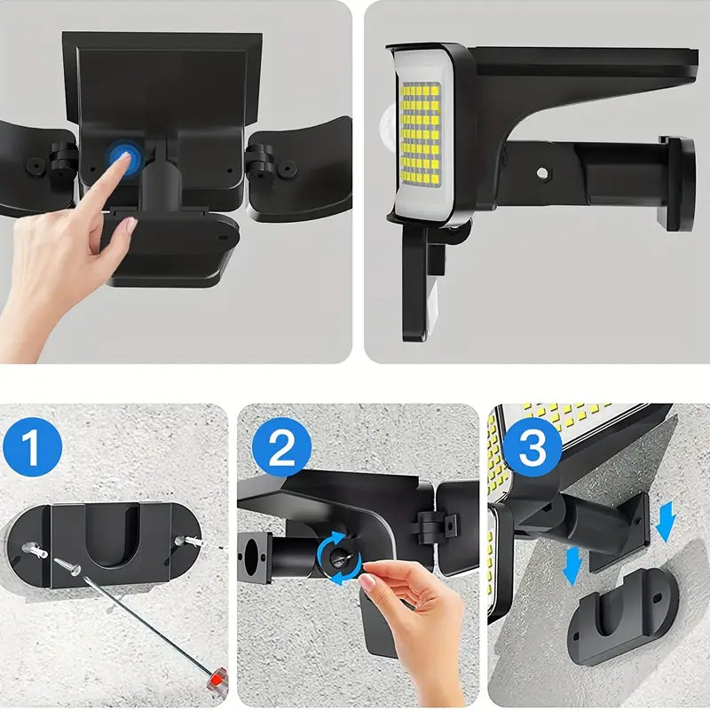 278LEDs Solar Outdoor Motion Sensor Security Flood Lights