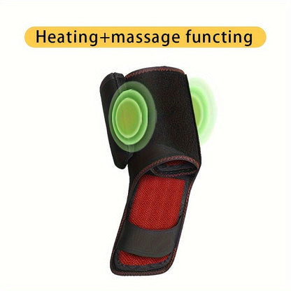 USB Heated Ankle Brace with Massage Function - Black