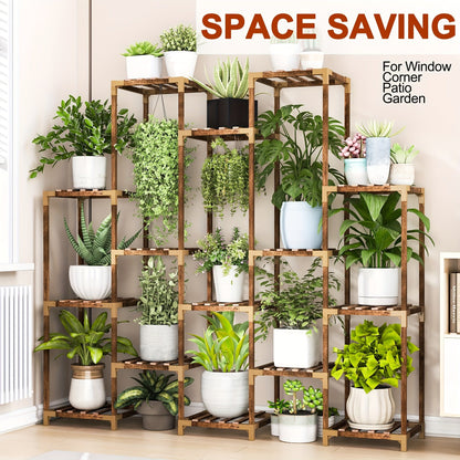 15-Tier Plant Stand Indoor Outdoor Rack