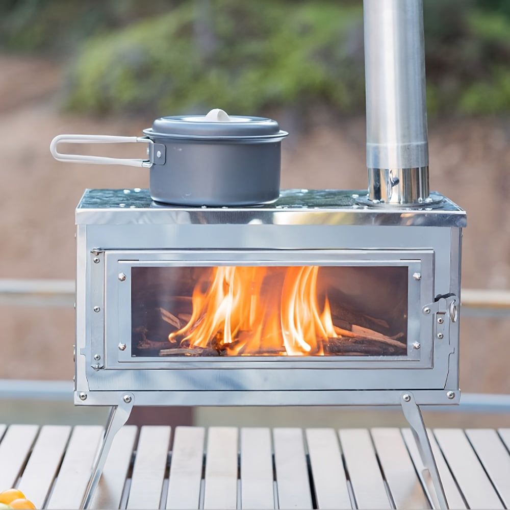Camping Firewood Stainless Steel Stove Set