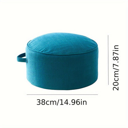 Thicken Linen Round Pouf Ottoman