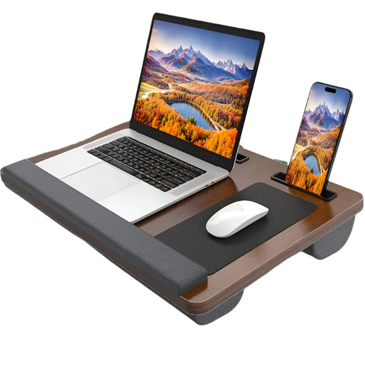 Wooden Laptop Desk with Mouse Pad