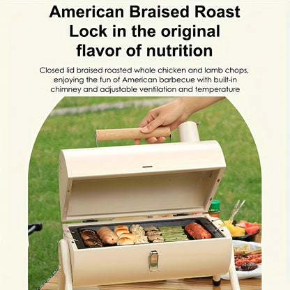 Portable Cast Iron BBQ Grill Charcoal Stove