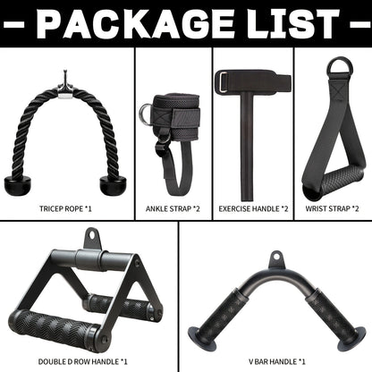 Iron Lat Pull-Down Attachment Set (6pcs)