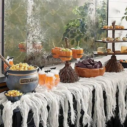 Mini Resin Pot With Black Stand - Witch Cauldron Serving Set