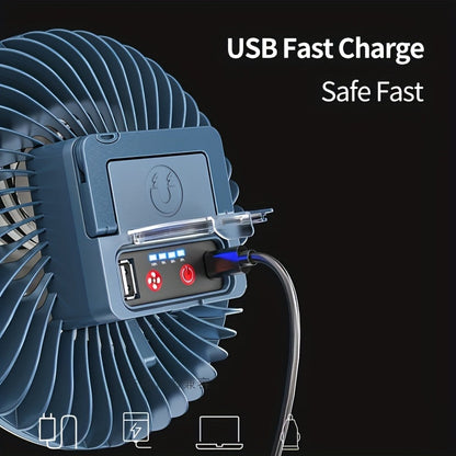 Camping Fan Light with Hook, Magnet & USB