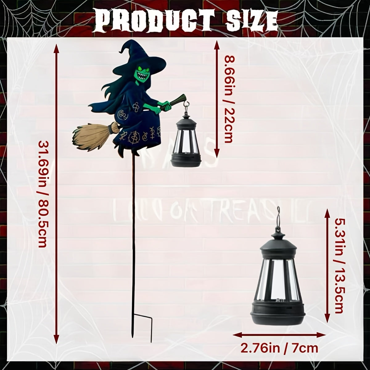 Halloween Solar LED Witch Pendant Light