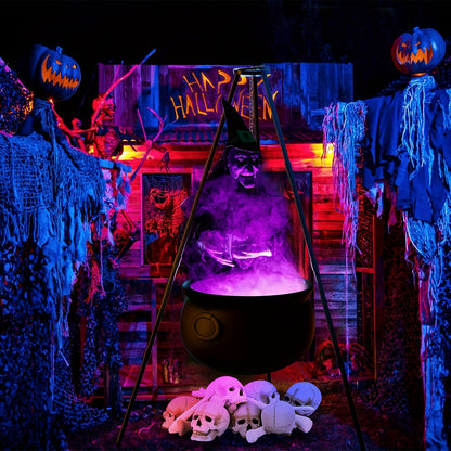Patio Halloween Witch Cauldron Set