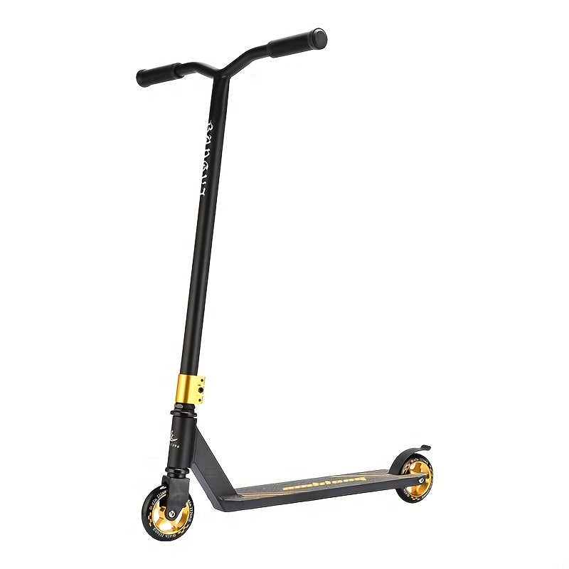 360° Stunt Kick Scooter Black Gold PU Wheels