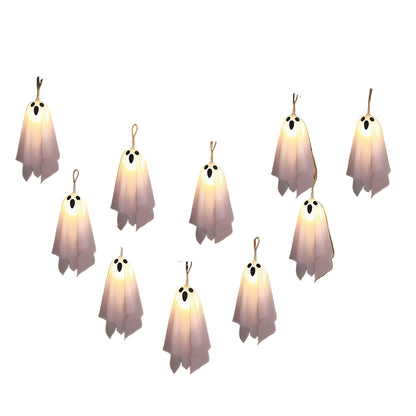 Halloween Ghost String Lights 10pcs with 8 Modes