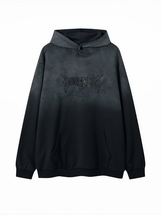 Washed Tie-Dye Embroidered Hoodie