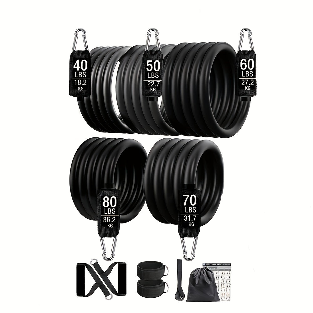 Workout Bar with Resistance Bands for Home Gym