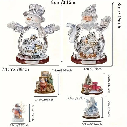 Santa Claus Hanging Christmas Tree Decoration - 10Pcs/Set