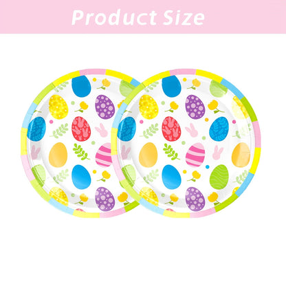 40-Pack Pink Bunny Easter Paper Plates & Napkins Set