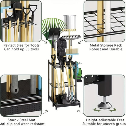 Garden Tool Storage Rack Rustproof Organizer