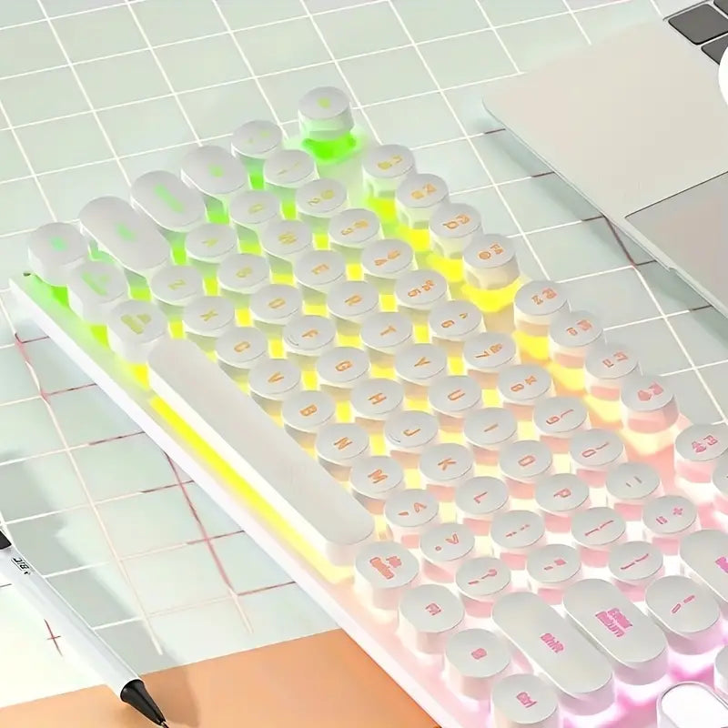 Ultimate Gaming and Office Keyboard and Mouse Set with Mechanical Touch and Headset - Wired