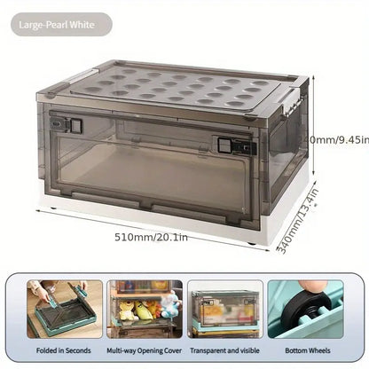 Stay organized with style using this roomy, stackable storage container