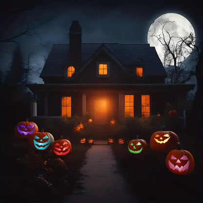 4pcs Spooky Pumpkin LED Lights
