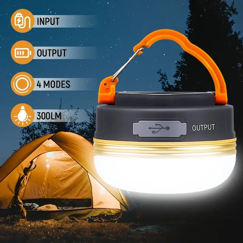 Portable Rechargeable LED Camping Lantern with Magnetic Base