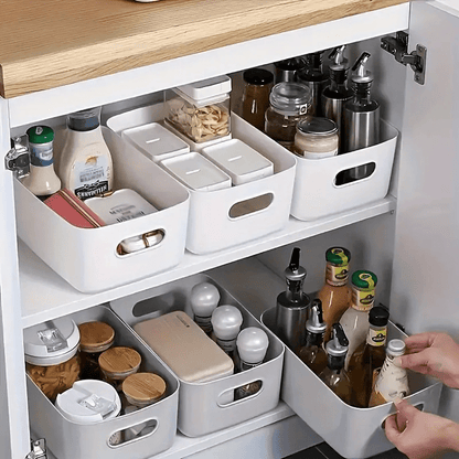 10pcs Set Plastic Storage Baskets with Handles