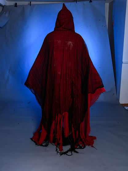 Blood Drip Gothic Cloak Costume with Hood