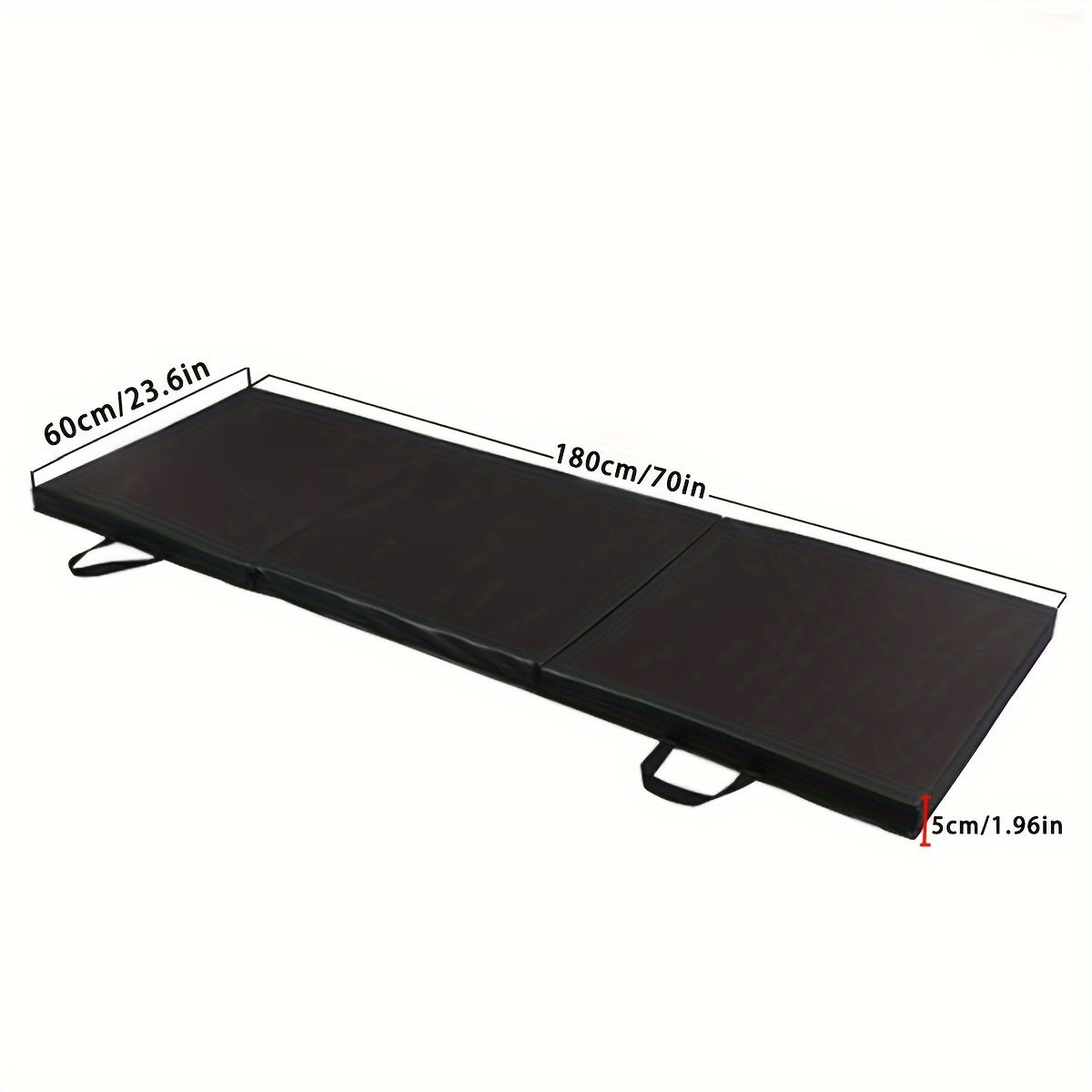 Ultra-Durable Folding Balance Mat - Anti-Tear, Sweat-Resistant(Black)