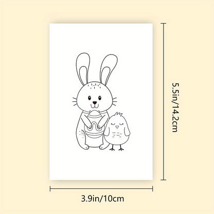32pcs Easter Greeting Coloring Cards with Markers