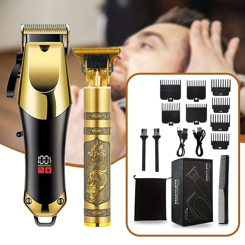2-Piece Multi-Functional Grooming Hair Clippers Set  – USB Charging