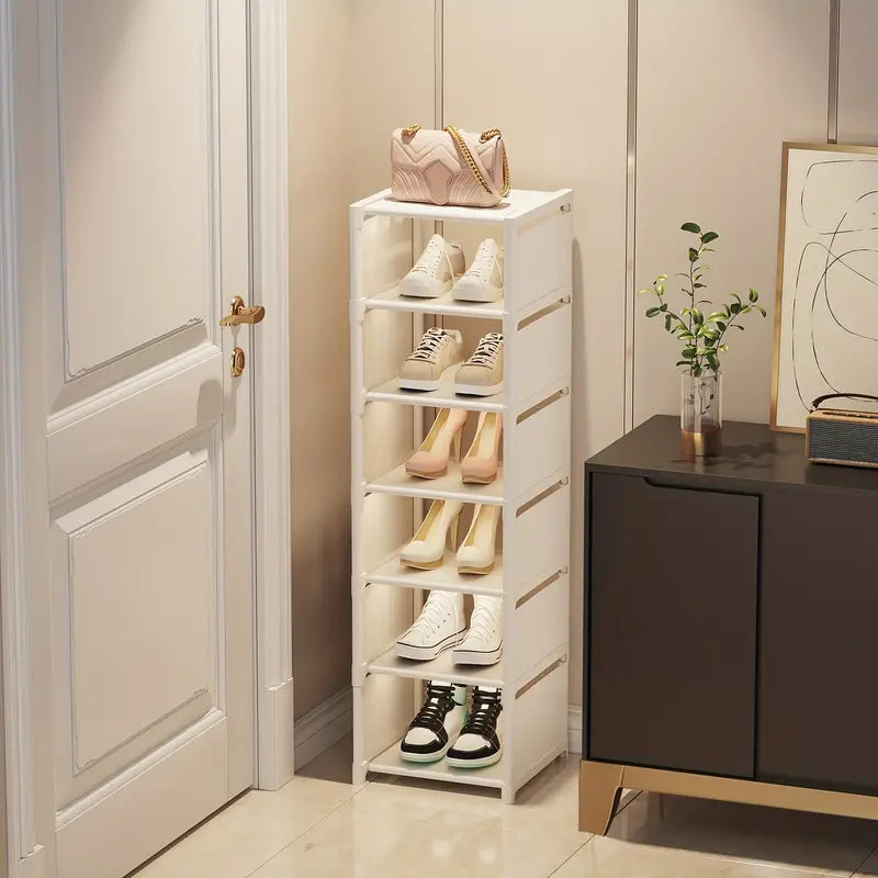 Step up your shoe storage with this space-saving tall rack