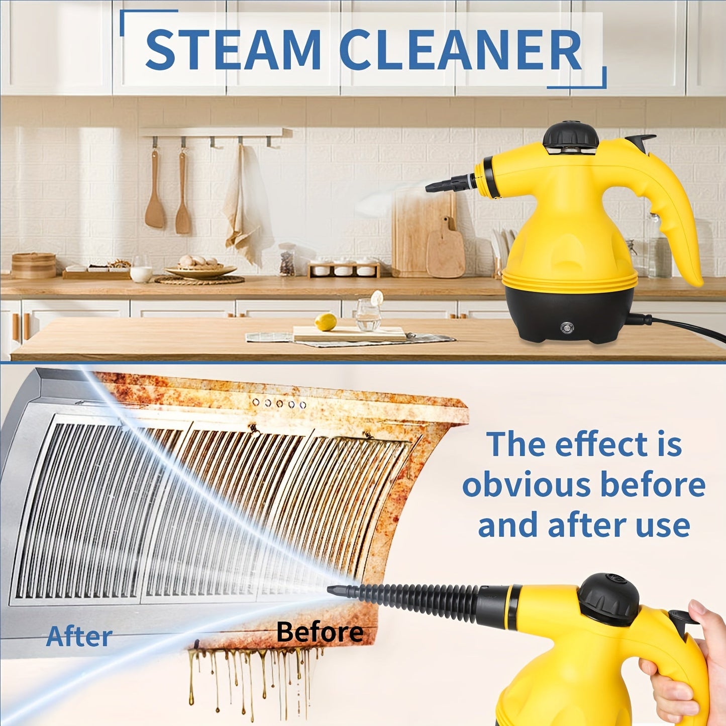 Handheld Steam Cleaner with 1000W 9 Accessories