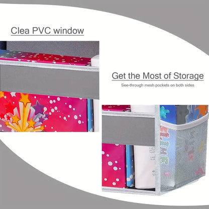 5-Shelf Over-the-Door Organizer with 10 Large Pockets - Light Gray