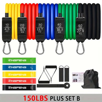 16pcs Resistance Bands Set with Handles - 5 Tube Fitness Bands
