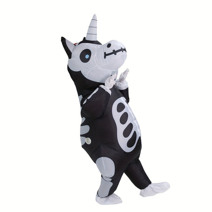Inflatable Skeleton Unicorn Costume for Adults