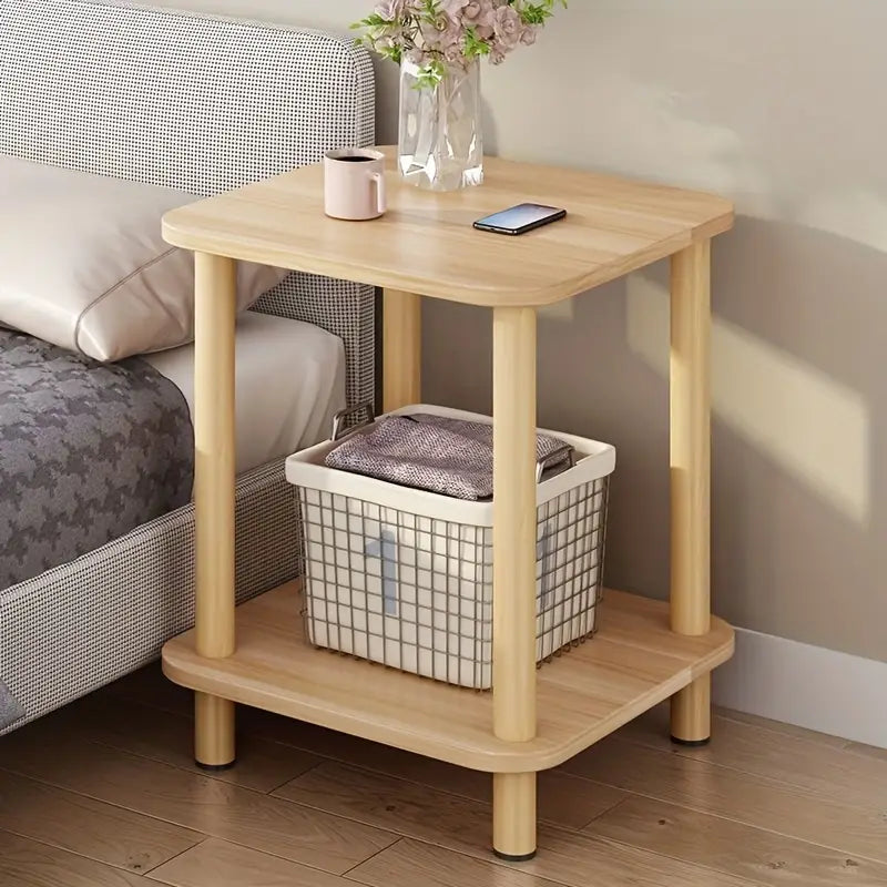 Nature-Inspired Wooden End Table