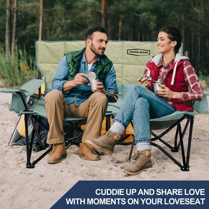 Double Camping Chair 2 Person Outdoor Folding Seat