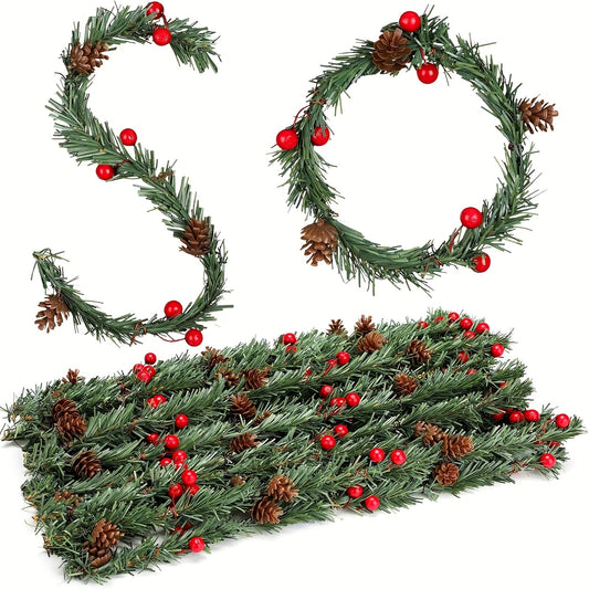 Artificial Pine Garland Twist Ties Christmas Decor Set