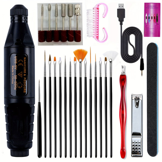 Electric Nail Drill Kit for Acrylic & Gel Removal